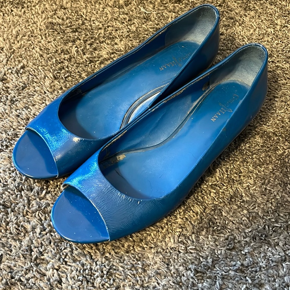 Cole Haan x Nike Patent Leather Peep Toe Wedge 8.5